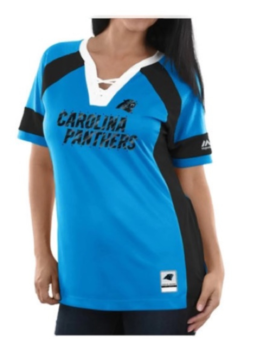 Carolina Panthers Lace V-Neck Tee